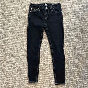 Women’s TRUE RELIGION Black Skinny Jeans Sz 30